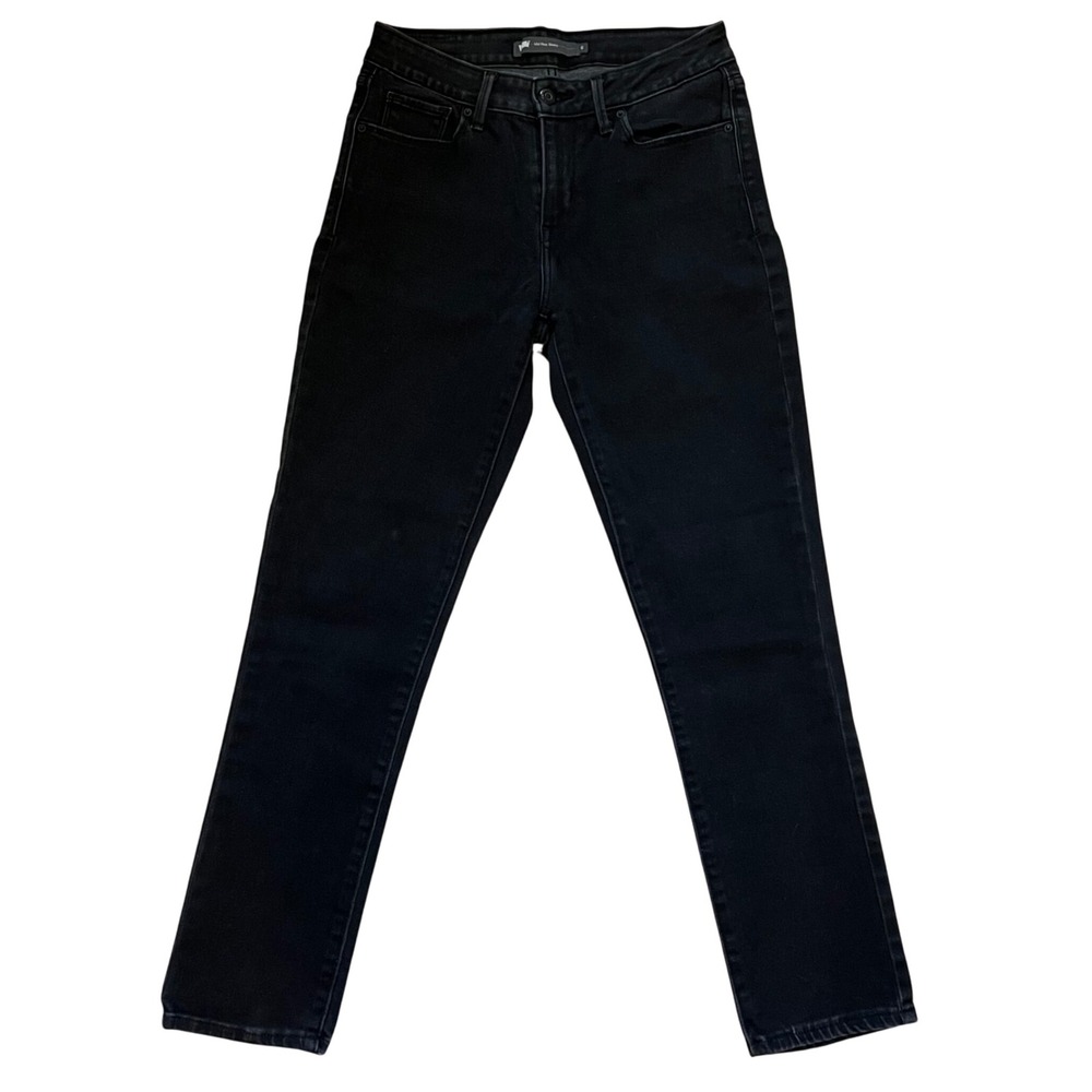 Levi's Classic Mid Rise Skinny Jeans Black Wash Womens 6 Denim Pants Grunge